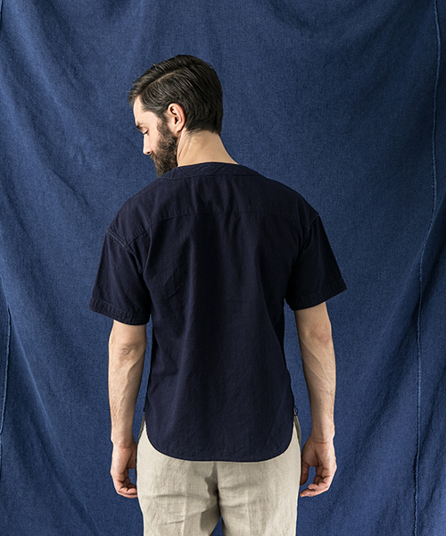 WORK NOT WORK URBAN RESEARCH（ワークノットワークアーバンリサーチ）の「WORK NOT WORK　インディゴベースボールシャツ（シャツ/ブラウス・メンズ・インディゴブルー・LARGE/MEDIUM/SMALL）」の6枚目の写真