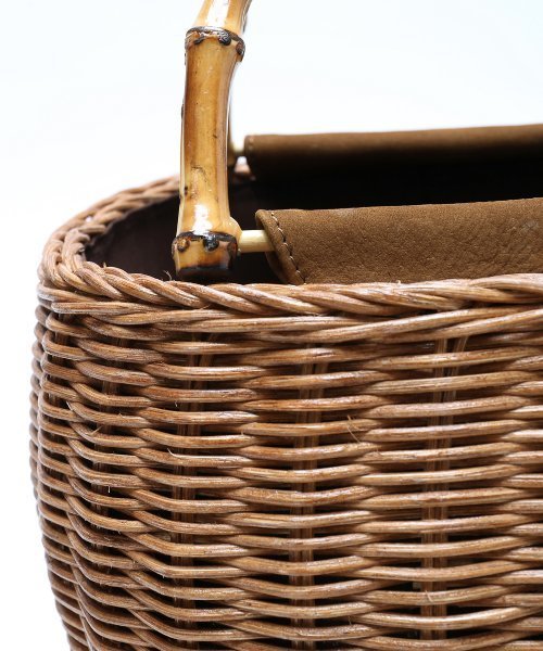 FRAMeWORK（フレームワーク）の「BAGMATI バンブーハンドルBAG　◆（かごバッグ・レディース・キャメル・FREE）」の8枚目の写真