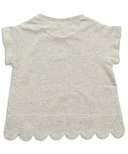 apres les cours(アプレレクール)の「裾スカラップTシャツ(Tシャツ/カットソー・キッズ・ネイビー/イエロー/グレー/オフホワイト・80/90/140/100/120/110/130)」の7枚目の写真