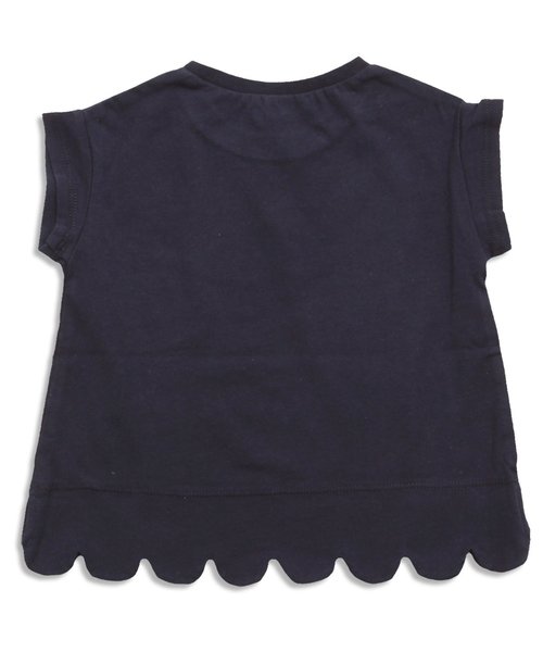 apres les cours(アプレレクール)の「裾スカラップTシャツ(Tシャツ/カットソー・キッズ・ネイビー/イエロー/グレー/オフホワイト・80/90/140/100/120/110/130)」の8枚目の写真