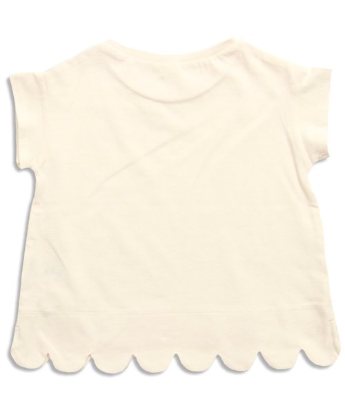 apres les cours(アプレレクール)の「裾スカラップTシャツ(Tシャツ/カットソー・キッズ・ネイビー/イエロー/グレー/オフホワイト・80/90/140/100/120/110/130)」の9枚目の写真