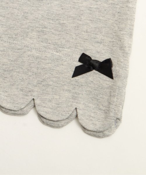apres les cours(アプレレクール)の「裾スカラップTシャツ(Tシャツ/カットソー・キッズ・ネイビー/イエロー/グレー/オフホワイト・80/90/140/100/120/110/130)」の13枚目の写真