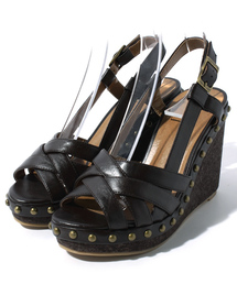 mystic | ダブルクロスコルクウエッジ(サンダル)