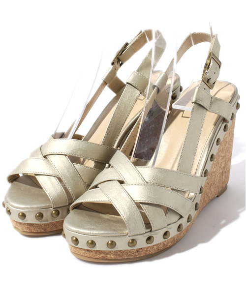 mystic（ミスティック）の「ダブルクロスコルクウエッジ（サンダル・レディース・ダークブラウン/キャメル/ゴールド・36/37/38）」の3枚目の写真