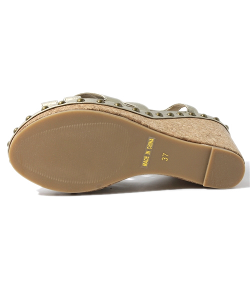 mystic（ミスティック）の「ダブルクロスコルクウエッジ（サンダル・レディース・ダークブラウン/キャメル/ゴールド・36/37/38）」の7枚目の写真