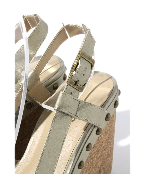 mystic（ミスティック）の「ダブルクロスコルクウエッジ（サンダル・レディース・ダークブラウン/キャメル/ゴールド・36/37/38）」の5枚目の写真