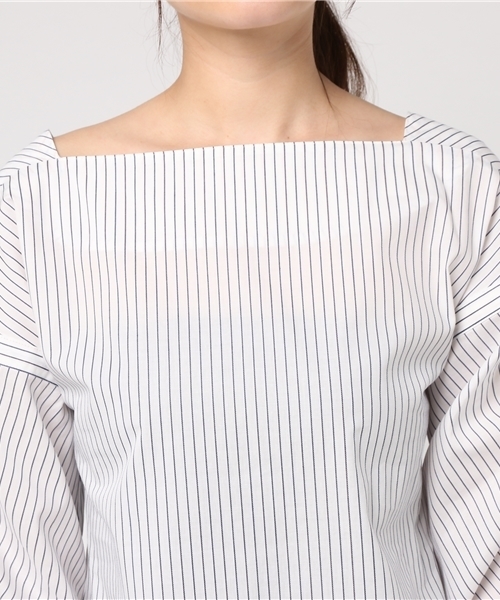 PEGGY LANA（ペギーラナ）の「Sleeve Gather PO（Tシャツ/カットソー・レディース・ホワイト系その他/ダークネイビー・FREE）」の9枚目の写真