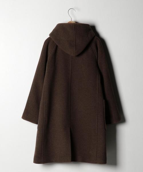 coen（コーエン）の「カバーリングウールミディアムフーデッドコート（ピーコート・レディース・ライトグレー/ブラウン/ネイビー・LARGE/MEDIUM）」の18枚目の写真