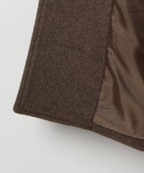 coen（コーエン）の「カバーリングウールミディアムフーデッドコート（ピーコート・レディース・ライトグレー/ブラウン/ネイビー・LARGE/MEDIUM）」の19枚目の写真