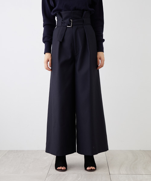 UNITED TOKYO（ユナイテッドトウキョウ）の「バレンシアハイウエストワイドパンツ（スラックス・レディース・ネイビー/マルチ・1/2）」の7枚目の写真