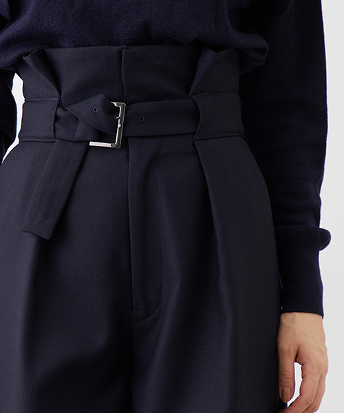 UNITED TOKYO（ユナイテッドトウキョウ）の「バレンシアハイウエストワイドパンツ（スラックス・レディース・ネイビー/マルチ・1/2）」の15枚目の写真