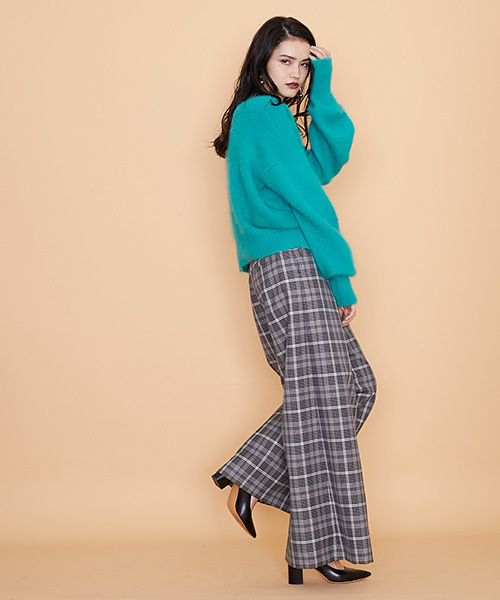 UNITED TOKYO（ユナイテッドトウキョウ）の「バレンシアハイウエストワイドパンツ（スラックス・レディース・ネイビー/マルチ・1/2）」の20枚目の写真