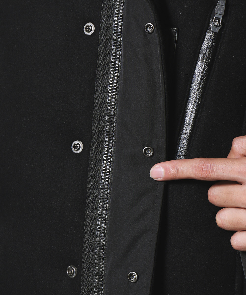 5351 POUR LES HOMMES(ゴーサンゴーイチプールオム)の「コンビネーションショートダウンブルゾン(ダウンジャケット/コート・メンズ・ブラック/ネイビー・44/46/48/50)」の21枚目の写真
