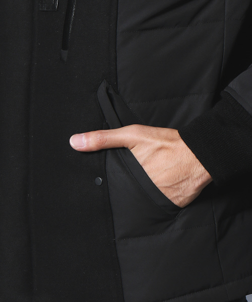 5351 POUR LES HOMMES(ゴーサンゴーイチプールオム)の「コンビネーションショートダウンブルゾン(ダウンジャケット/コート・メンズ・ブラック/ネイビー・44/46/48/50)」の17枚目の写真