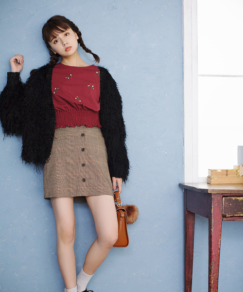 WEGO（ウィゴー）の「WEGO/モンスターショートカーディガン（カーディガン/ボレロ・レディース・ブラック/グレー/イエロー/ライトピンク/ピンク系その他/アイボリー・FREE）」の18枚目の写真