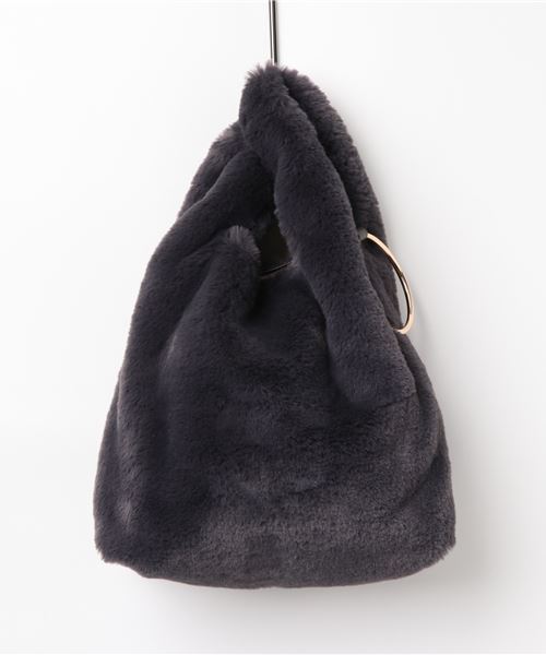 Andemiu（アンデミュウ）の「【ベージュWEB限定】エコファー２ＷＡＹバッグ776868（トートバッグ・ライトブルー/ベージュ/グレー/ピンク・FREE）」の2枚目の写真