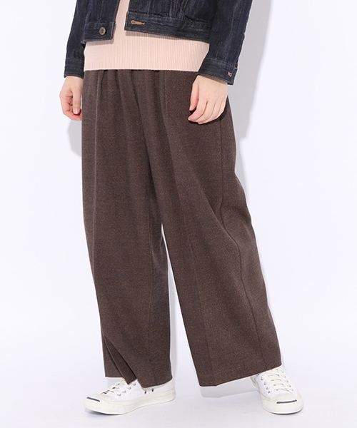 niko and...（ニコアンド）の「ウーリーツイルワイドパンツ【niko and ...】（その他パンツ・レディース・ブラック/ベージュ/ブラウン・3/4）」の2枚目の写真