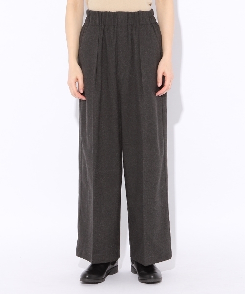 niko and...（ニコアンド）の「ウーリーツイルワイドパンツ【niko and ...】（その他パンツ・レディース・ブラック/ベージュ/ブラウン・3/4）」の9枚目の写真