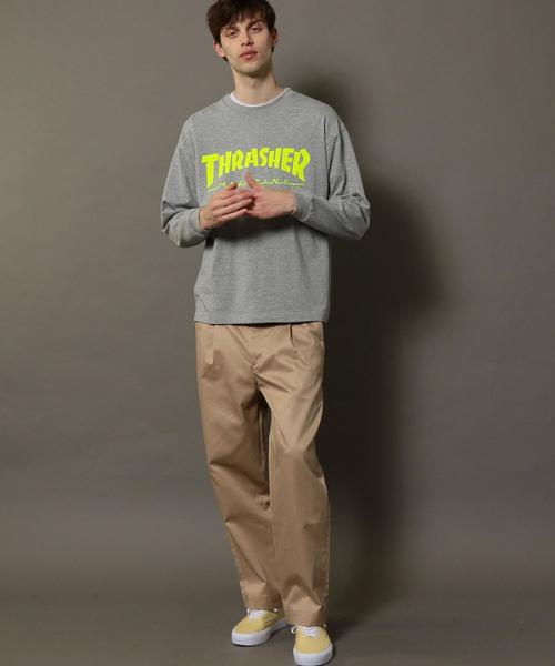 THRASHER(スラッシャー)の「【別注】 <THRASHER> LOGO LONG SLEEVE TEE/Tシャツ ◆(Tシャツ/カットソー・メンズ・グレー/ホワイト・LARGE/MEDIUM/SMALL)」の6枚目の写真