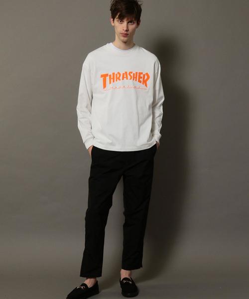 THRASHER(スラッシャー)の「【別注】 <THRASHER> LOGO LONG SLEEVE TEE/Tシャツ ◆(Tシャツ/カットソー・メンズ・グレー/ホワイト・LARGE/MEDIUM/SMALL)」の9枚目の写真