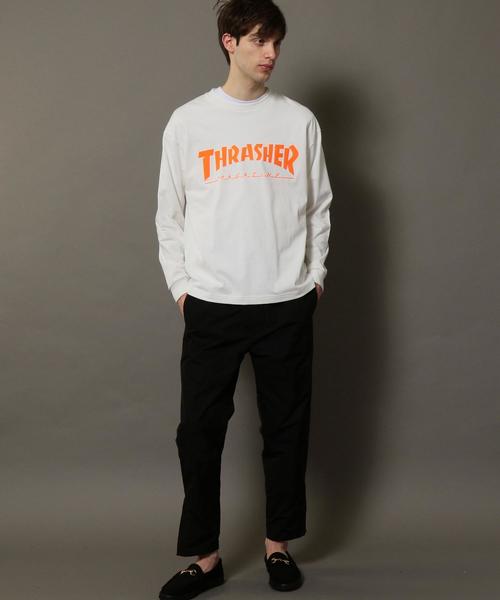 THRASHER(スラッシャー)の「【別注】 <THRASHER> LOGO LONG SLEEVE TEE/Tシャツ ◆(Tシャツ/カットソー・メンズ・グレー/ホワイト・LARGE/MEDIUM/SMALL)」の10枚目の写真