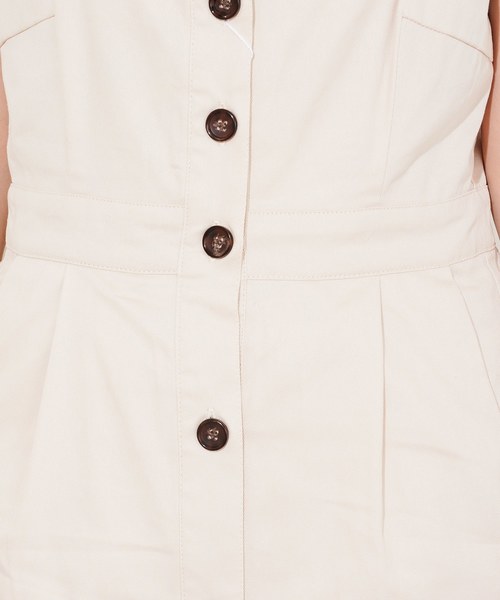 natural couture（ナチュラルクチュール）の「前あきボタンナロージャンスカ（ワンピース・レディース・アイボリー/ブラック・FREE）」の21枚目の写真