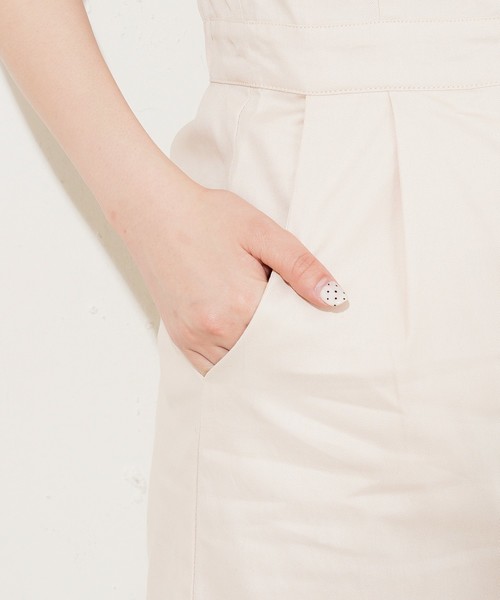 natural couture（ナチュラルクチュール）の「前あきボタンナロージャンスカ（ワンピース・レディース・アイボリー/ブラック・FREE）」の5枚目の写真