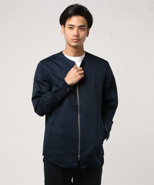 JOINT WORKS（ジョイントワークス）の「60ツイルZIPクルーシャツ（シャツ/ブラウス・メンズ・ブラック/ネイビー・LARGE/MEDIUM）」の2枚目の写真