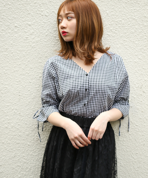 apres jour（アプレジュール）の「キャンディーＶブラウス【ZOZOTOWN限定アイテム】（シャツ/ブラウス・レディース・イエロー/その他/ミント・フリー）」の3枚目の写真