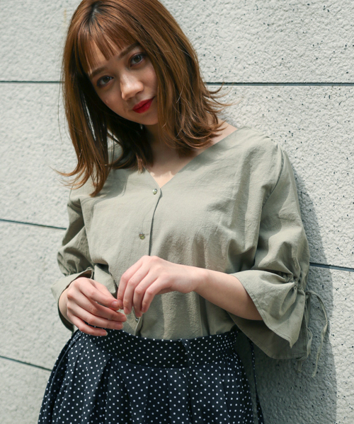 apres jour（アプレジュール）の「キャンディーＶブラウス【ZOZOTOWN限定アイテム】（シャツ/ブラウス・レディース・イエロー/その他/ミント・フリー）」の21枚目の写真