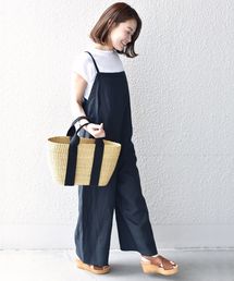 リフラッティシップスグレンチェックサロペットリネン