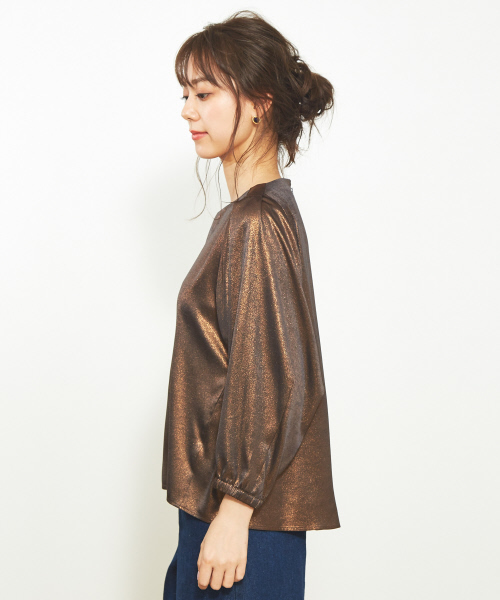 Rouge vif（ルージュヴィフ）の「ラメブラウス（シャツ/ブラウス・レディース・チョコ・フリー）」の2枚目の写真