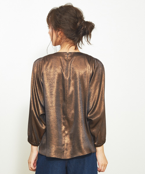 Rouge vif（ルージュヴィフ）の「ラメブラウス（シャツ/ブラウス・レディース・チョコ・フリー）」の3枚目の写真