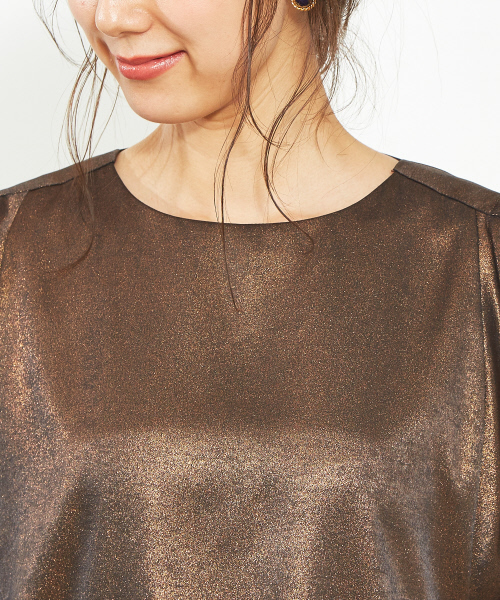 Rouge vif（ルージュヴィフ）の「ラメブラウス（シャツ/ブラウス・レディース・チョコ・フリー）」の4枚目の写真