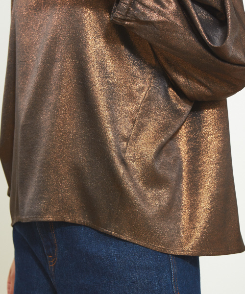 Rouge vif（ルージュヴィフ）の「ラメブラウス（シャツ/ブラウス・レディース・チョコ・フリー）」の6枚目の写真