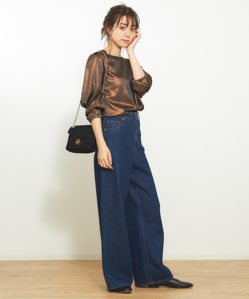 Rouge vif（ルージュヴィフ）の「ラメブラウス（シャツ/ブラウス・レディース・チョコ・フリー）」の8枚目の写真