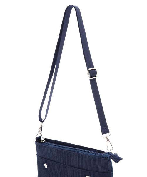 earth music&ecology（アースミュージックアンドエコロジー）の「コーデュロイサコッシュ（ショルダーバッグ・レディース・ライトグレー/ネイビー/オフホワイト・FREE）」の10枚目の写真