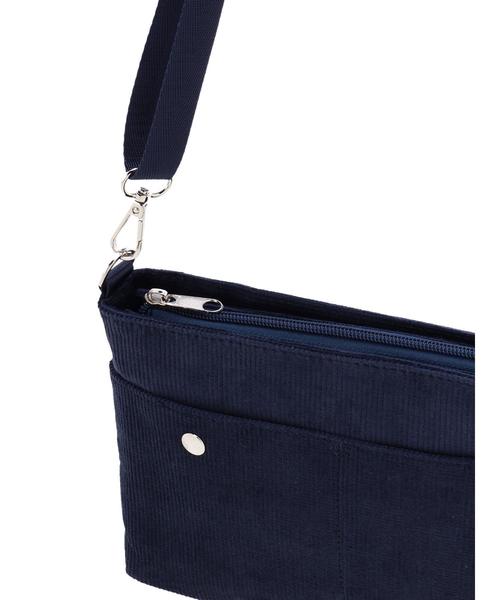 earth music&ecology（アースミュージックアンドエコロジー）の「コーデュロイサコッシュ（ショルダーバッグ・レディース・ライトグレー/ネイビー/オフホワイト・FREE）」の11枚目の写真