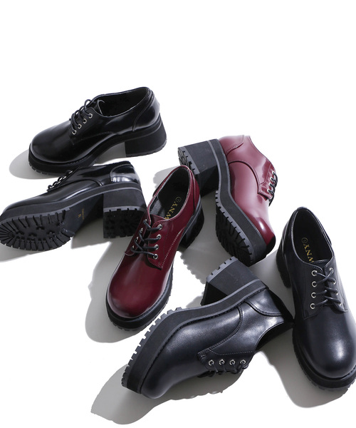 WEGO（ウィゴー）の「WEGO/厚底レースアップシューズ（ドレスシューズ・レディース・ワイン/ブラック系その他/ブラック・MEDIUM/LARGE）」の11枚目の写真