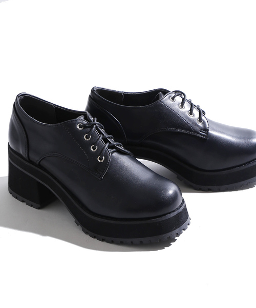 WEGO（ウィゴー）の「WEGO/厚底レースアップシューズ（ドレスシューズ・レディース・ワイン/ブラック系その他/ブラック・MEDIUM/LARGE）」の13枚目の写真