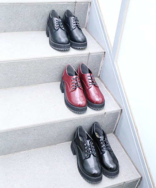 WEGO（ウィゴー）の「WEGO/厚底レースアップシューズ（ドレスシューズ・レディース・ワイン/ブラック系その他/ブラック・MEDIUM/LARGE）」の18枚目の写真