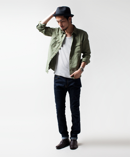 NANO universe（ナノユニバース）の「ガーメントダイOXミリタリー L/S（シャツ/ブラウス・メンズ・アイボリー/ベージュ/オリーブ/カーキ・SMALL/MEDIUM/LARGE/X-LARGE）」の12枚目の写真