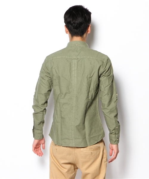 NANO universe（ナノユニバース）の「ガーメントダイOXミリタリー L/S（シャツ/ブラウス・メンズ・アイボリー/ベージュ/オリーブ/カーキ・SMALL/MEDIUM/LARGE/X-LARGE）」の7枚目の写真