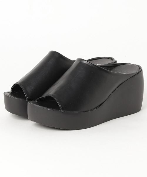 STYLEBLOCK（スタイルブロック）の「厚底ウエッジソールサボサンダル（サンダル・レディース・ブラック/ホワイト・39/36/38/35/37）」の7枚目の写真