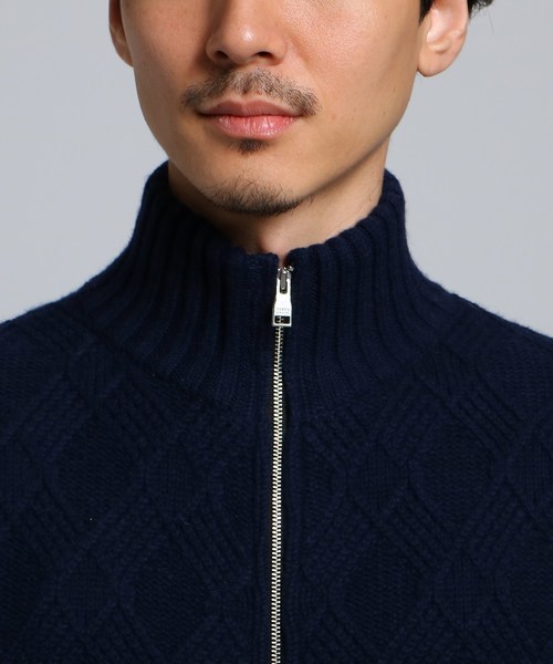 大きいサイズ ライトウールジップニット メンズ トップス ニット ジップニット インナー ギフト