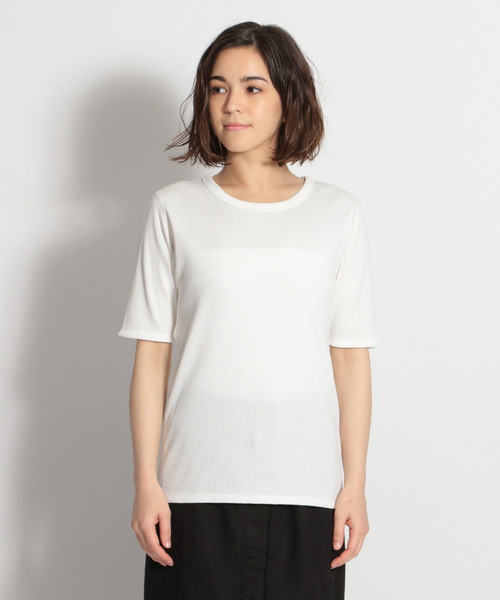 niko and...（ニコアンド）の「細リブフィットプルオーバー（Tシャツ/カットソー・レディース・ブラック/オフホワイト/イエロー/ブルー・MEDIUM/LARGE）」の15枚目の写真