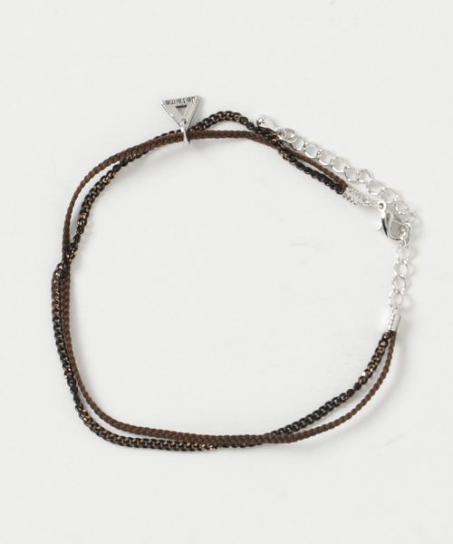 TopIsm（トップイズム）の「トライアングル&チェーンアンクレット（アンクレット・メンズ・ホワイト/ブラック/ブラウン/ピンク/イエロー/オレンジ/ブルー・F）」の4枚目の写真