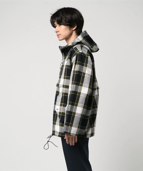 JOHN LAWRENCE SULLIVAN(ジョンローレンスサリバン)の「CHECKED COTTON ZIPPED HOODIE(ブルゾン・メンズ・ブラック/レッド・SMALL/MEDIUM/LARGE/X-LARGE)」の3枚目の写真