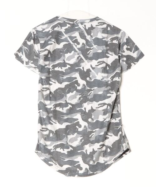 LiSS（リス）の「【74】【LiSS（リス）】ダメージクラフトT（Tシャツ/カットソー・レディース・グレー系カモフラージュ/グリーン系カモフラージュ/カモフラージュ・MEDIUM/LARGE/X-LARGE）」の5枚目の写真
