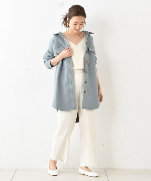 DouDou（ドゥドゥ）の「ウールライクオーバージャケット（その他アウター・レディース・ブラウン/ベージュ/ブルー・FREE）」の6枚目の写真